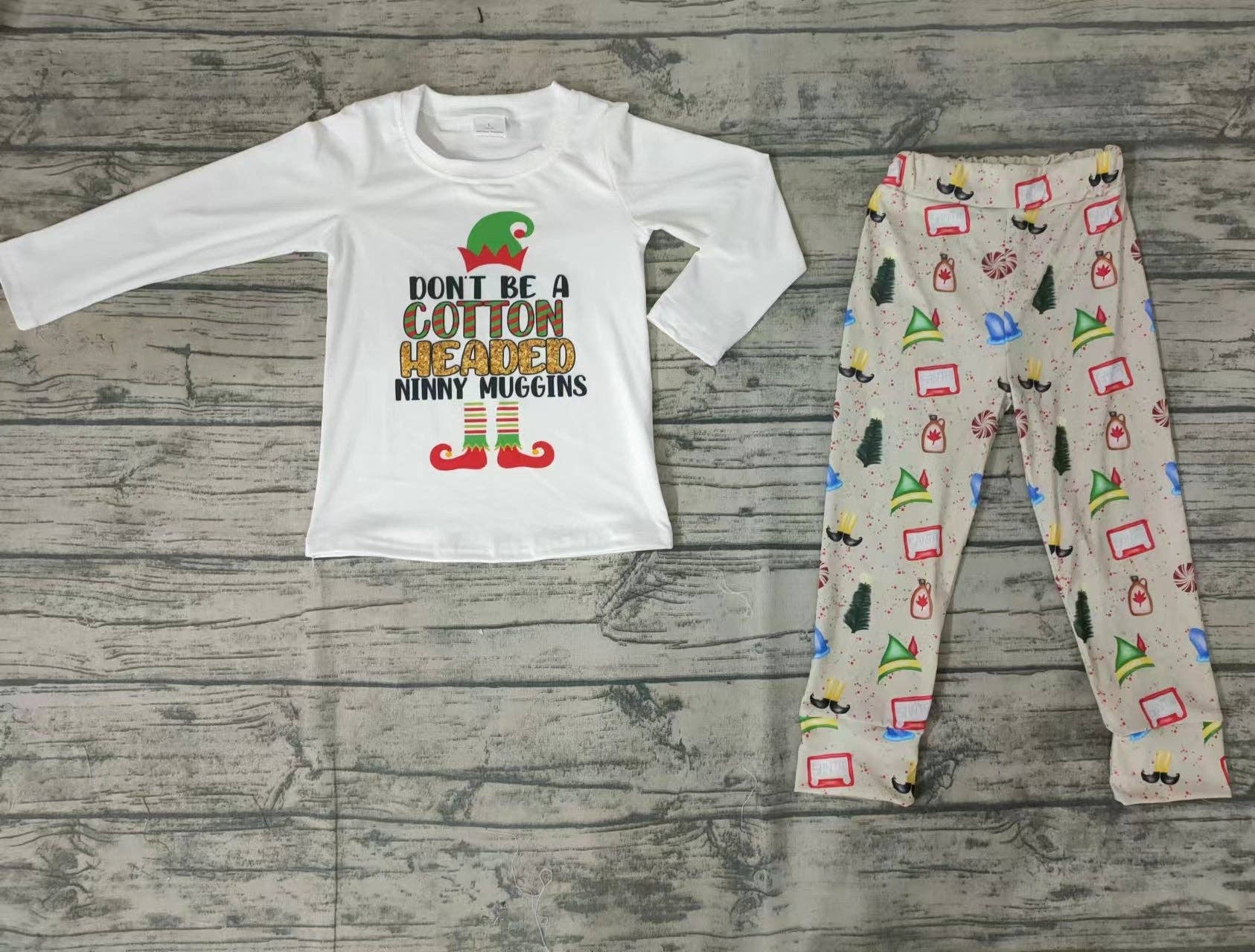 Baby boys Christmas hats pajamas sets